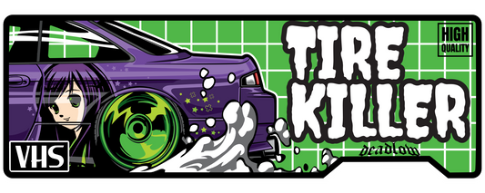 Tire Killer VHS Slap Sticker