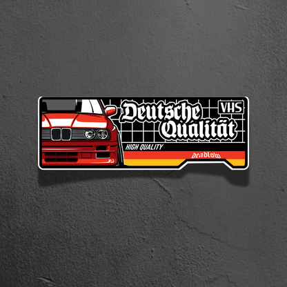 Deutsche Qualitat German VHS style slap sticker