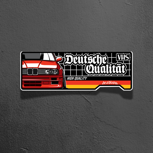 Deutsche Qualitat German VHS Slap Sticker