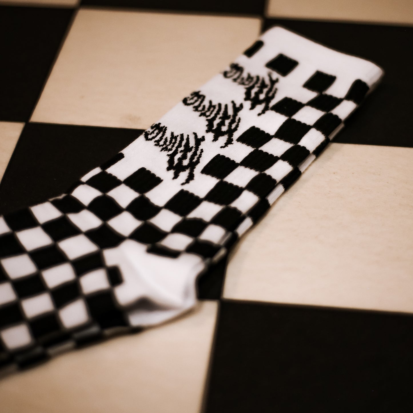 Checkerboard Metal Socks
