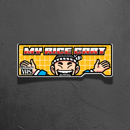 My Rice Cart VHS style slap sticker